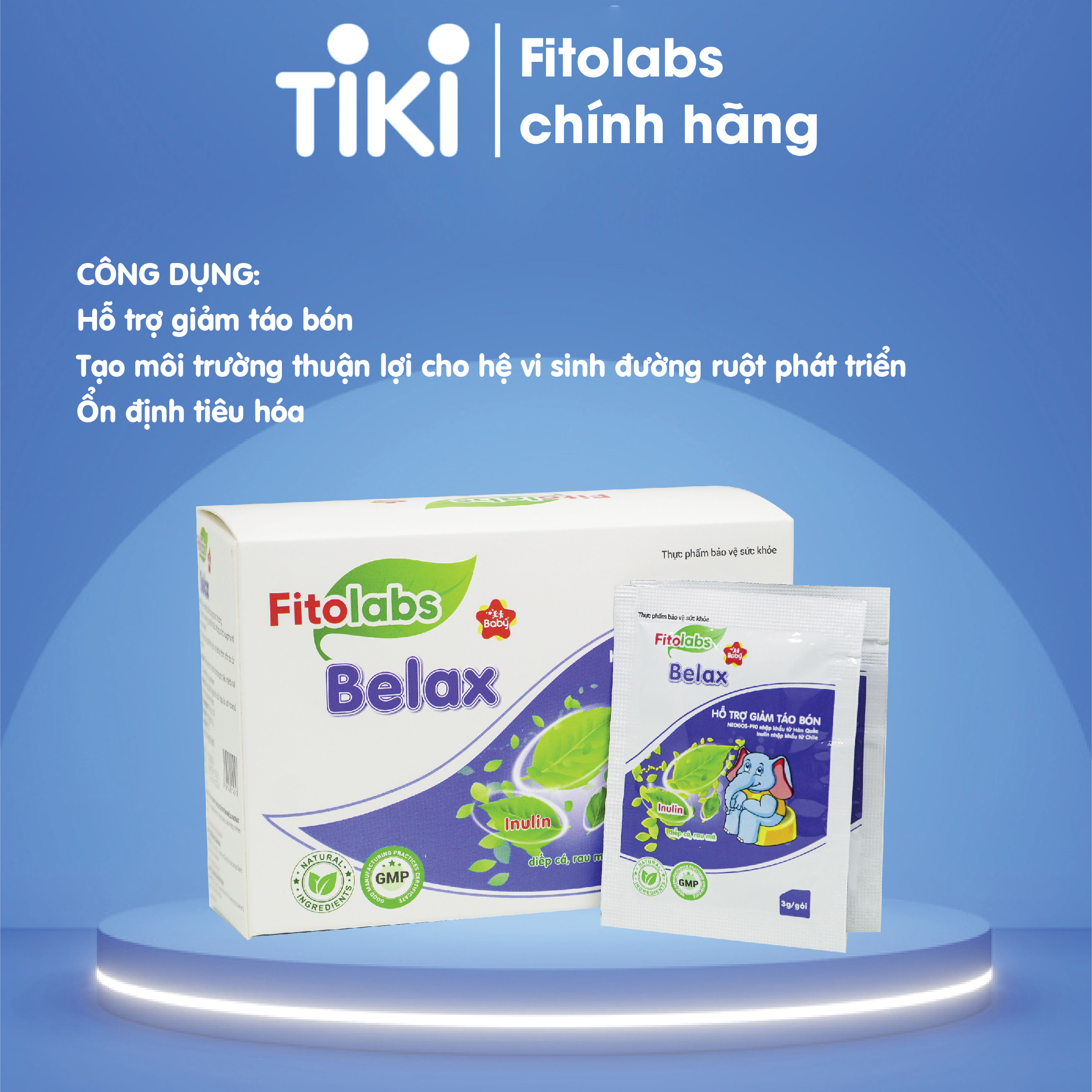 Cốm bổ sung chất xơ Fitolabs Belax giảm táo bón cho bé