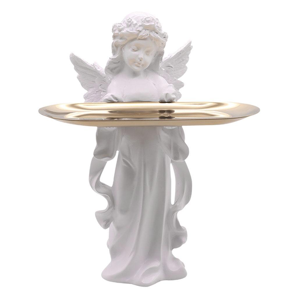Angel Statue Vanity Tray Jewelry Organizer Dresser Storage Decor