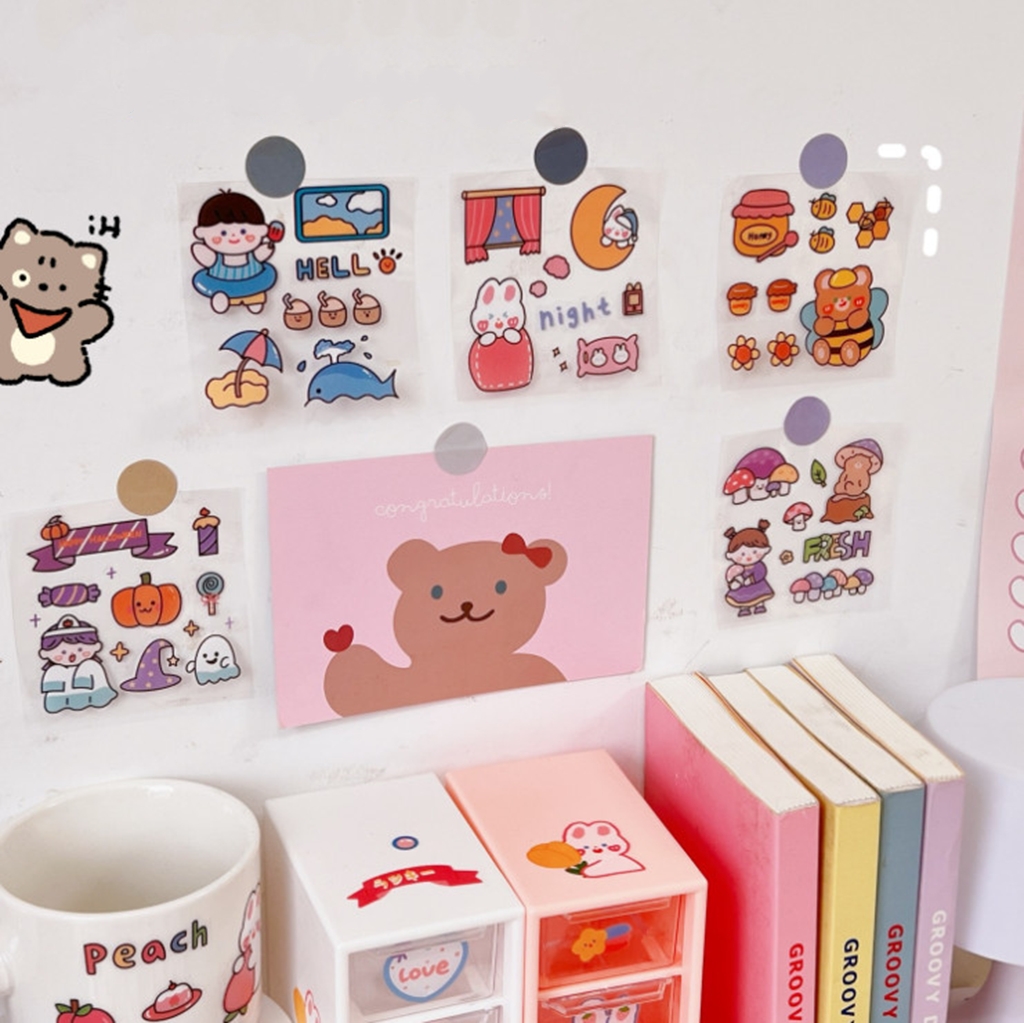 Hình dán sticker trang trí 20 tấm cute xinh dán sách vở phụ kiện chất lượng giá rẻ tặng quà học sinh