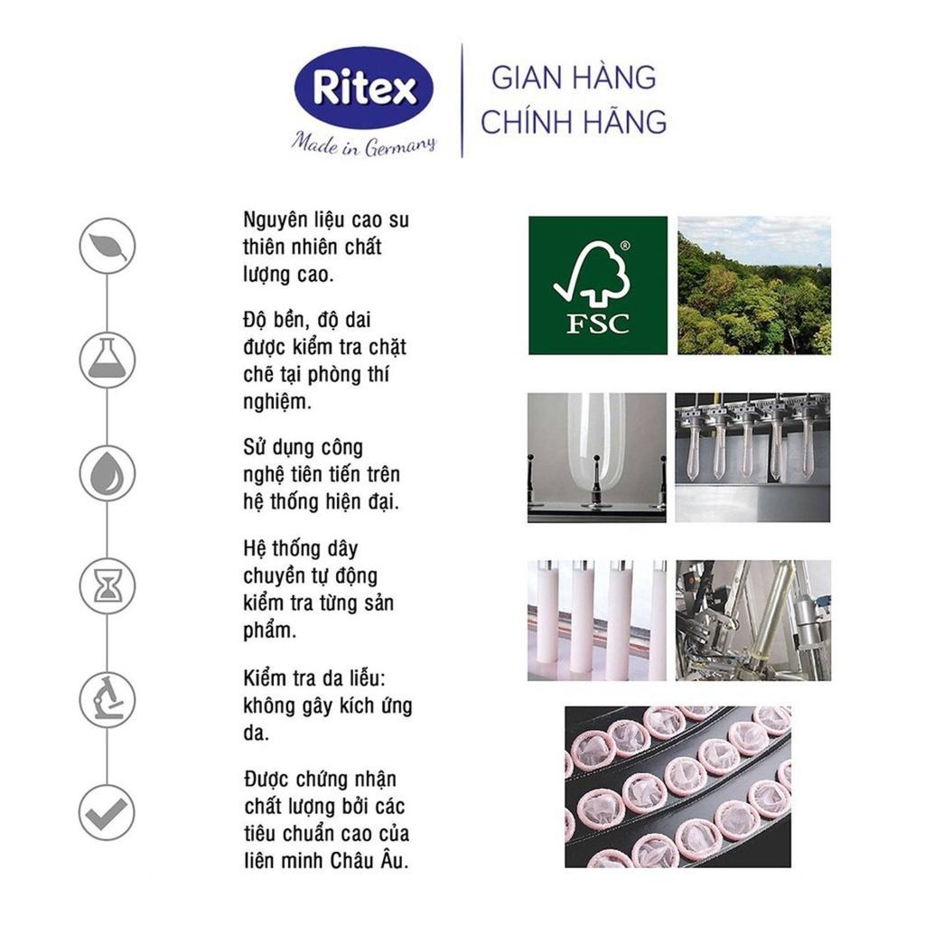 Bao cao su Ritex Feeling ôm sát vừa vặn hộp 3 bao - Hàng nhập khẩu chính hãng