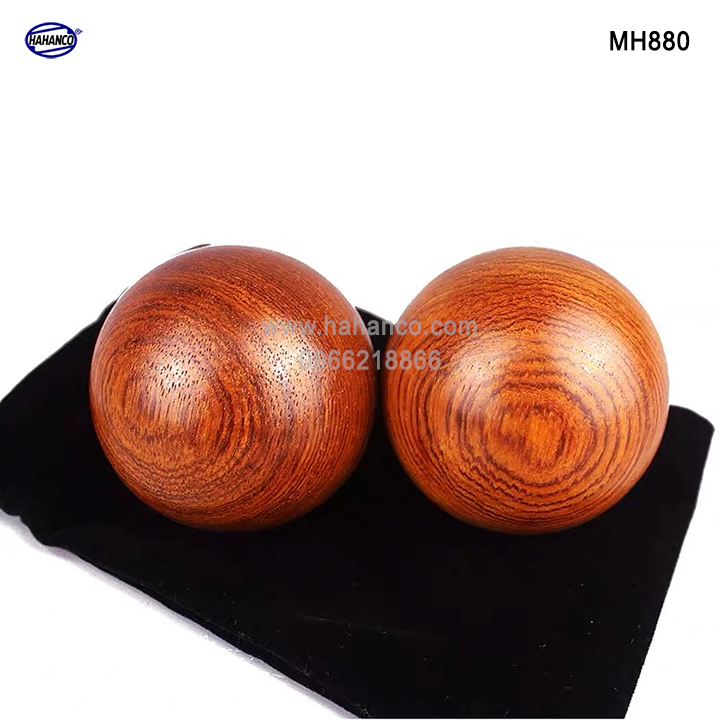Combo 2 quả bi lăn tay gỗ hương để mộc Mát xa giúp dẻo tay, chống mỏi toàn diện