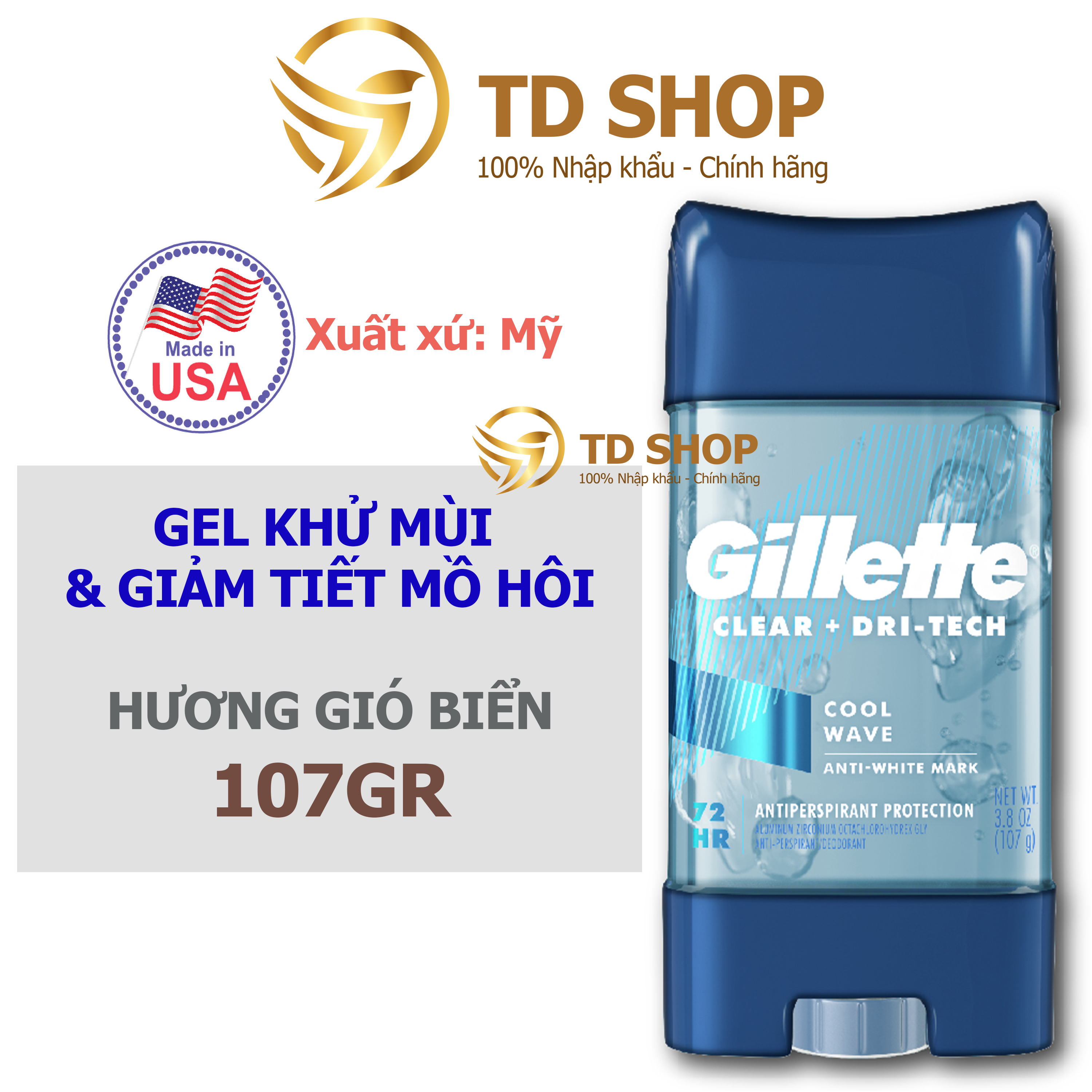 Gel Khử Mùi Gillette Clear Gel 107g