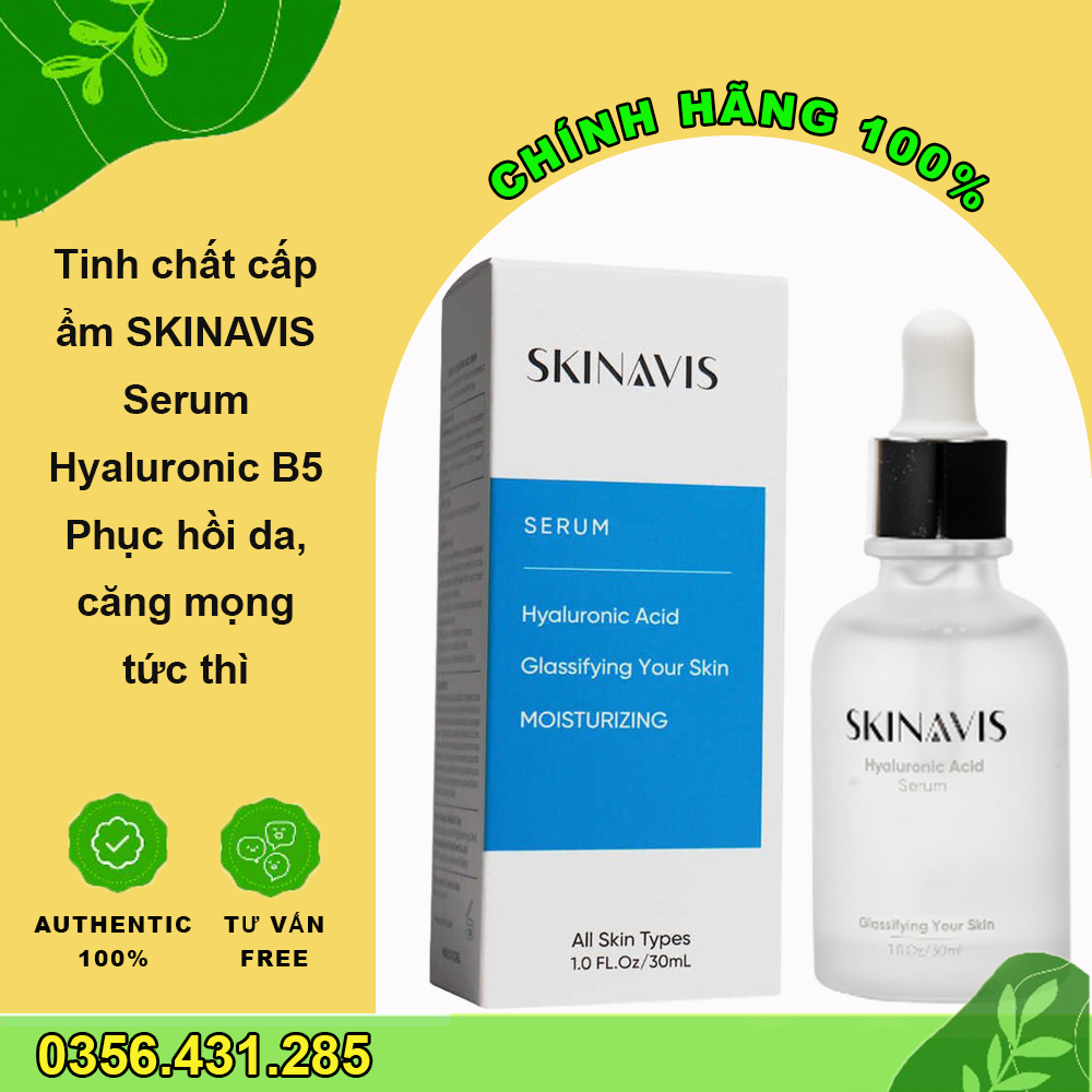 Serum Skinavis Hyaluronic acid – Serum HA cấp ẩm giảm căng rát da