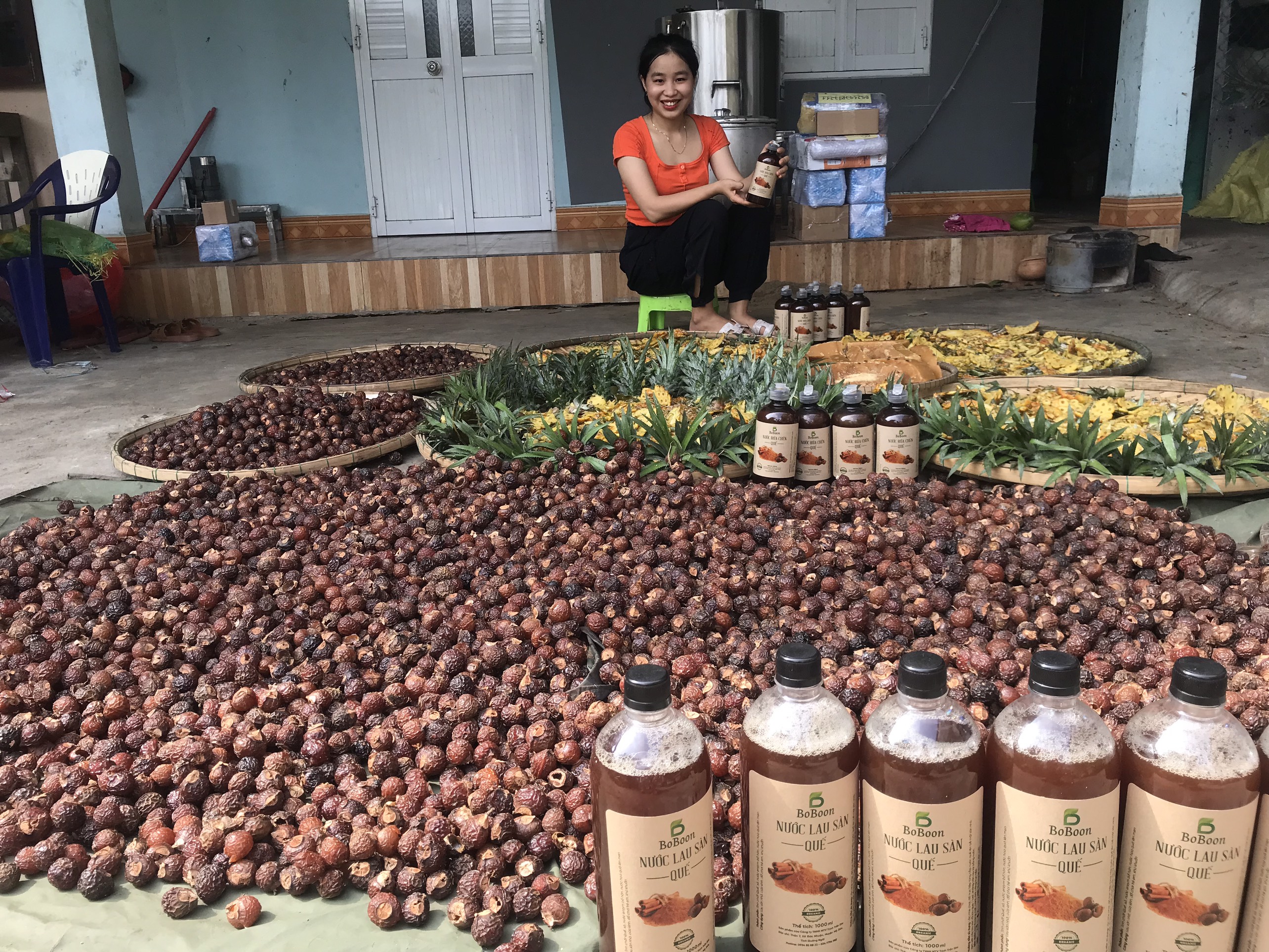 Nước lau sàn organic từ bồ hòn, vỏ dứa và vỏ quế
