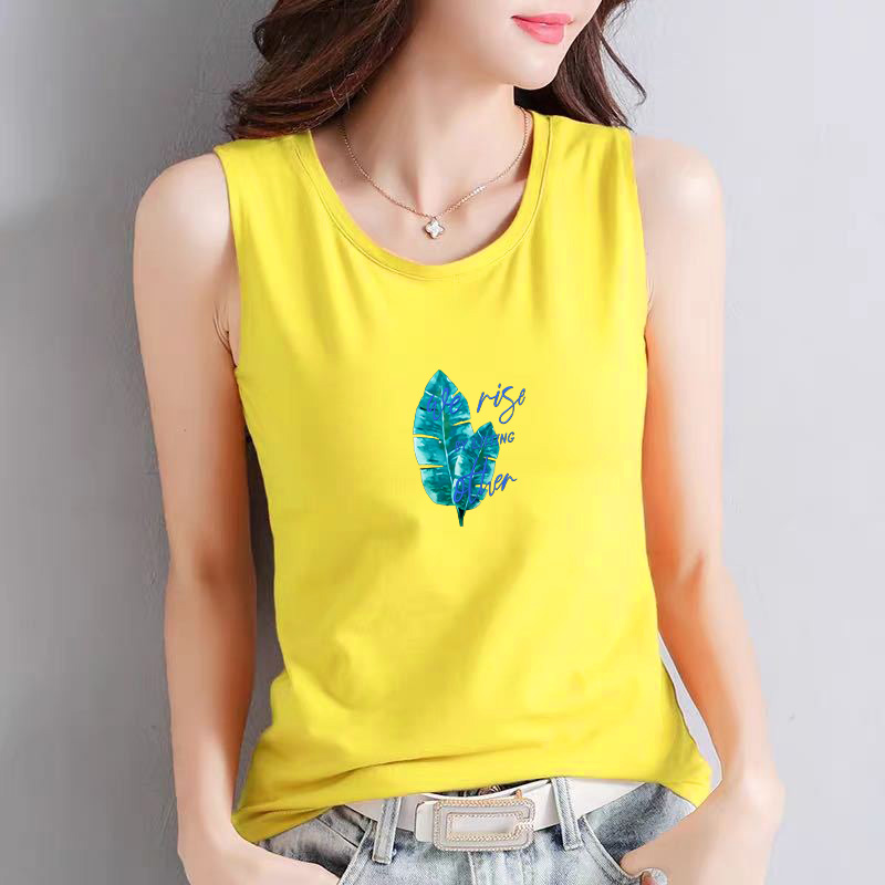 Áo Thun 3 Lỗ Nữ Sát Nách In Chiếc Lá Vải Cotton Co Giãn 4 Chiều Mặc Đẹp Tôn Dáng SN108 SALLY BOUTIQUE