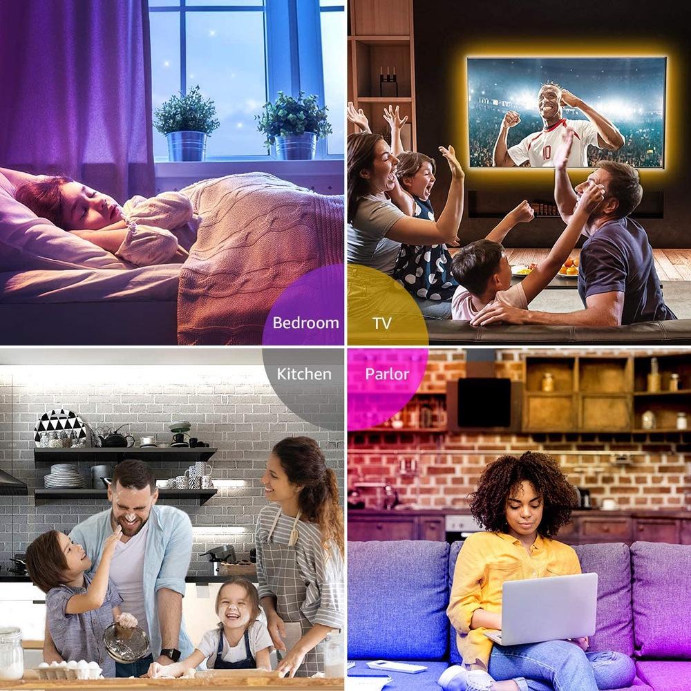 Cuộn 5m/10m Đèn LED Trang Trí Tiktok RGB 5050 Strip Light miDoctor, Chống Nước, Trang Trí Phòng, Kèm Remote 44 Phím