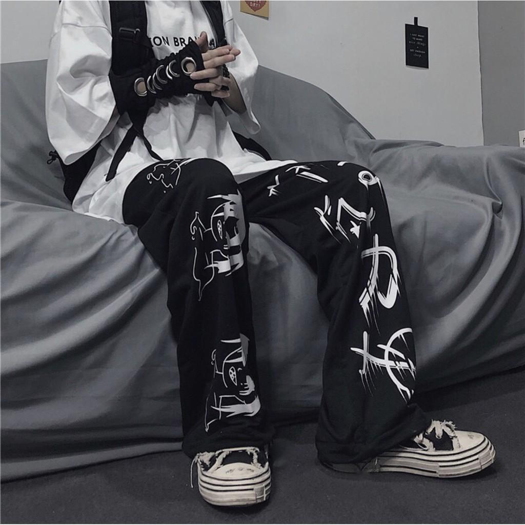 Quần DÀI Ống Rộng IN HÌNH SA.JA Ulzzang Unisex