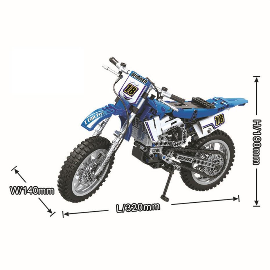 bộ đồ chơi lắp ráp mô hình technic motorbike cross country motorcycle winner 1256 Xe Mô Tô Phân Khối Lớn