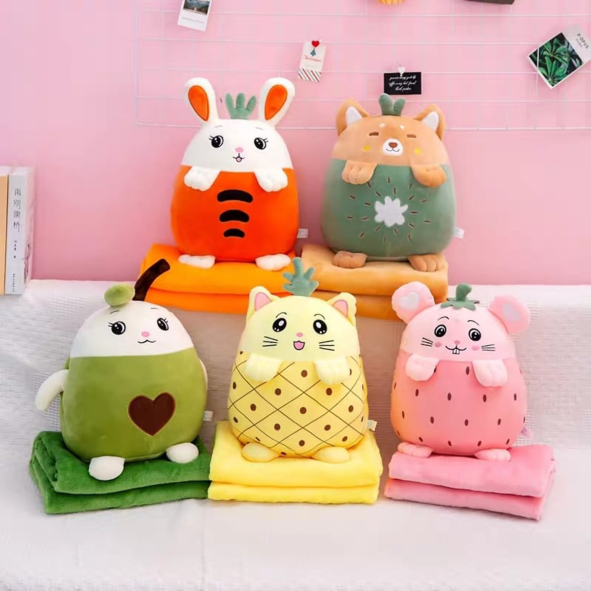 GỐI KÈM MỀN HÌNH THÚ SIÊU CUTE - HT