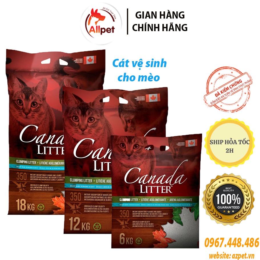 Cát vệ sinh cho mèo cao cấp Canada Litter. Cát vệ sinh mèo thấm hút nhanh, khử mùi, vón cục. Cát canada litter.Bịch 18kg