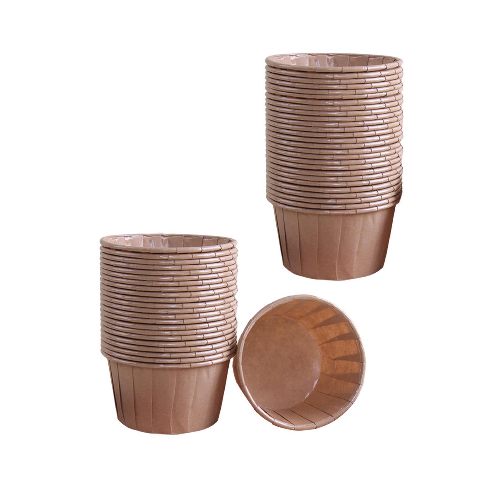 50 Pieces Greaseproof Paper Cupcake Wrappers Baking Cups Accessory Durable