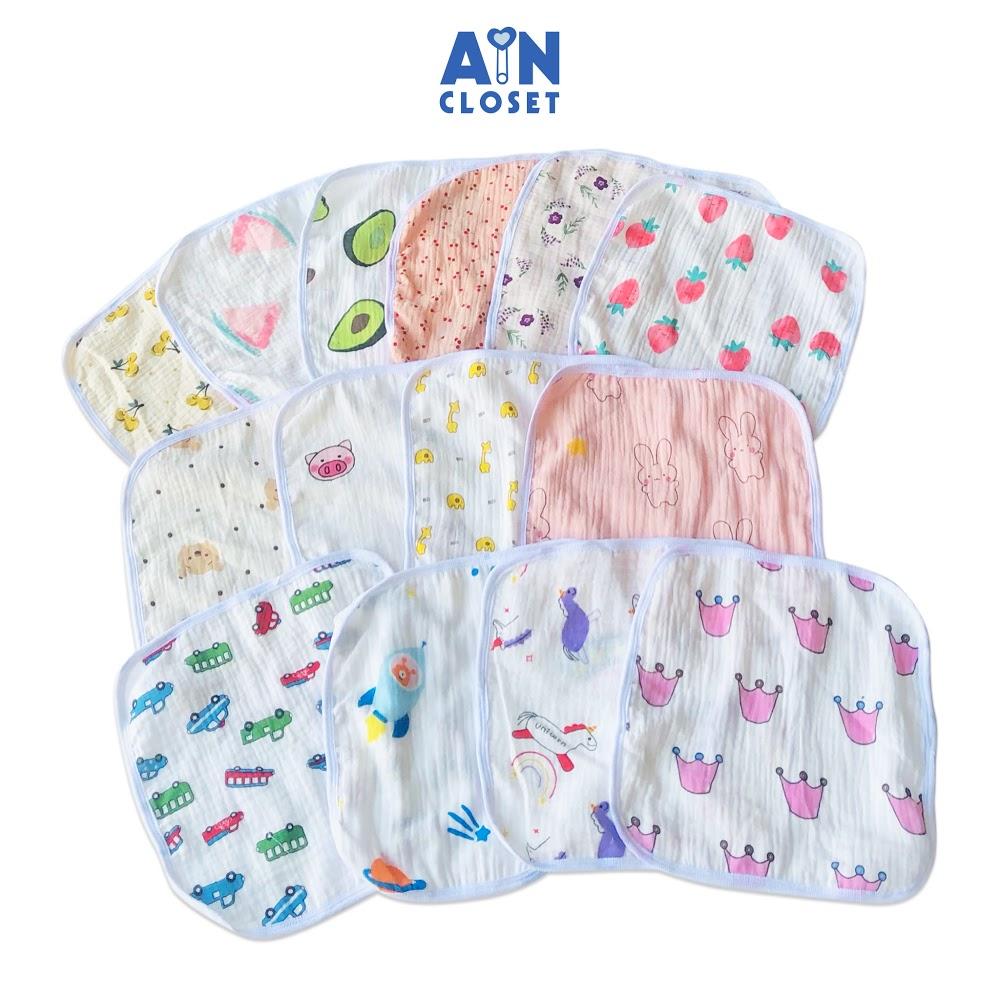 Set 10 Khăn tay cho bé xô Muslin 25x25 cm - AICDBT2X24AO - AIN Closet