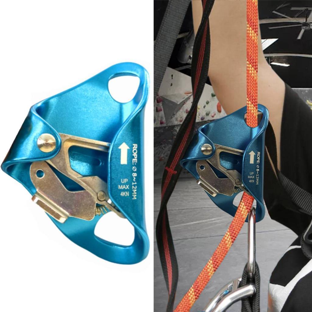 Rock Climbing Chest Ascender Hand Ascender Ascending Rigging Clamp Vertical Climbing Rope Protection for 8-12MM Rope, Outdoor Exploration
