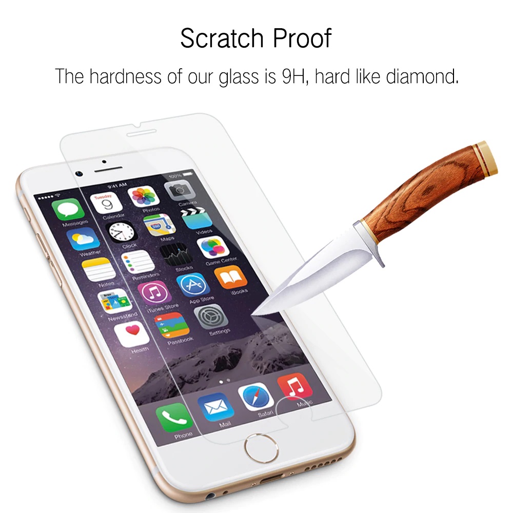 Miếng dán kính cường lực cho iPhone 6 / 6s hiệu Mercury H+ Pro Cạnh Vát 2.5D kính thủy tinh ACC - Hàng Chính Hãng