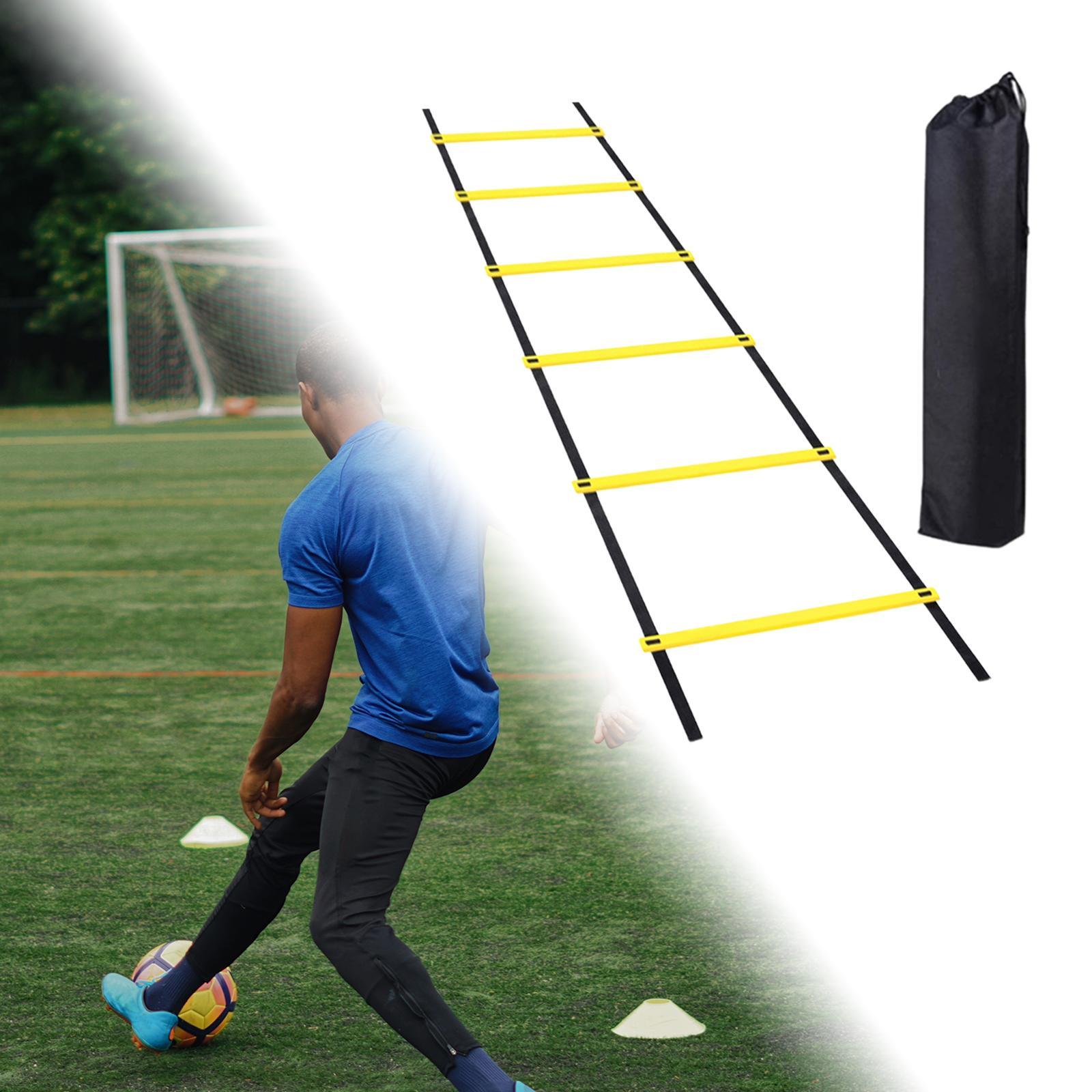 Agility Ladder Football Speed Training Equipment Basketball Soccer Improves Coordination Speed Ladder with Carry Bag for Volleyball Home Gym