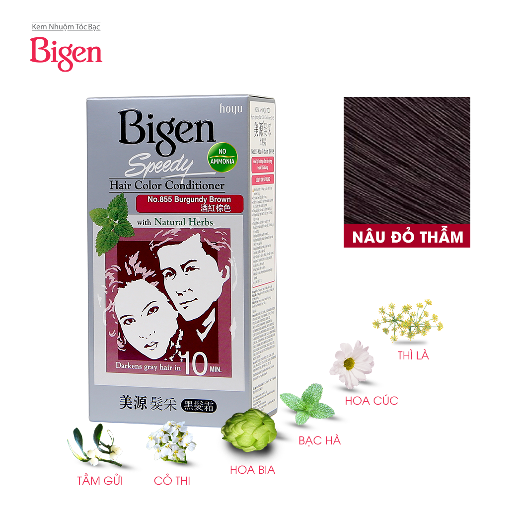 Thuốc nhuộm dưỡng tóc phủ bạc thảo dược Bigen Conditioner Thương hiệu Nhật Bản 80ml dạng kem - BHCC