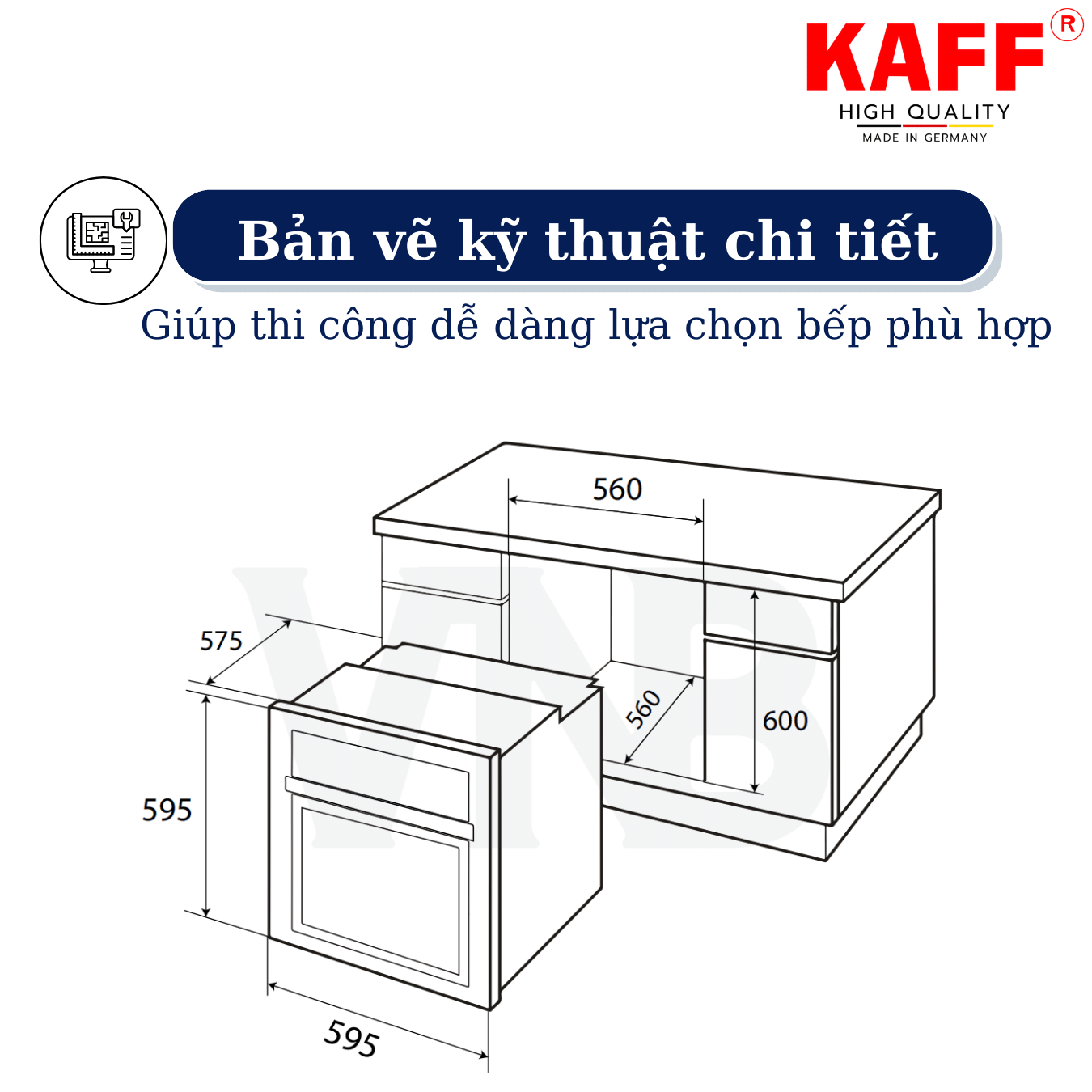 Lò nướng dung tích 60L KAFF KF-901 - Hàng chính hãng