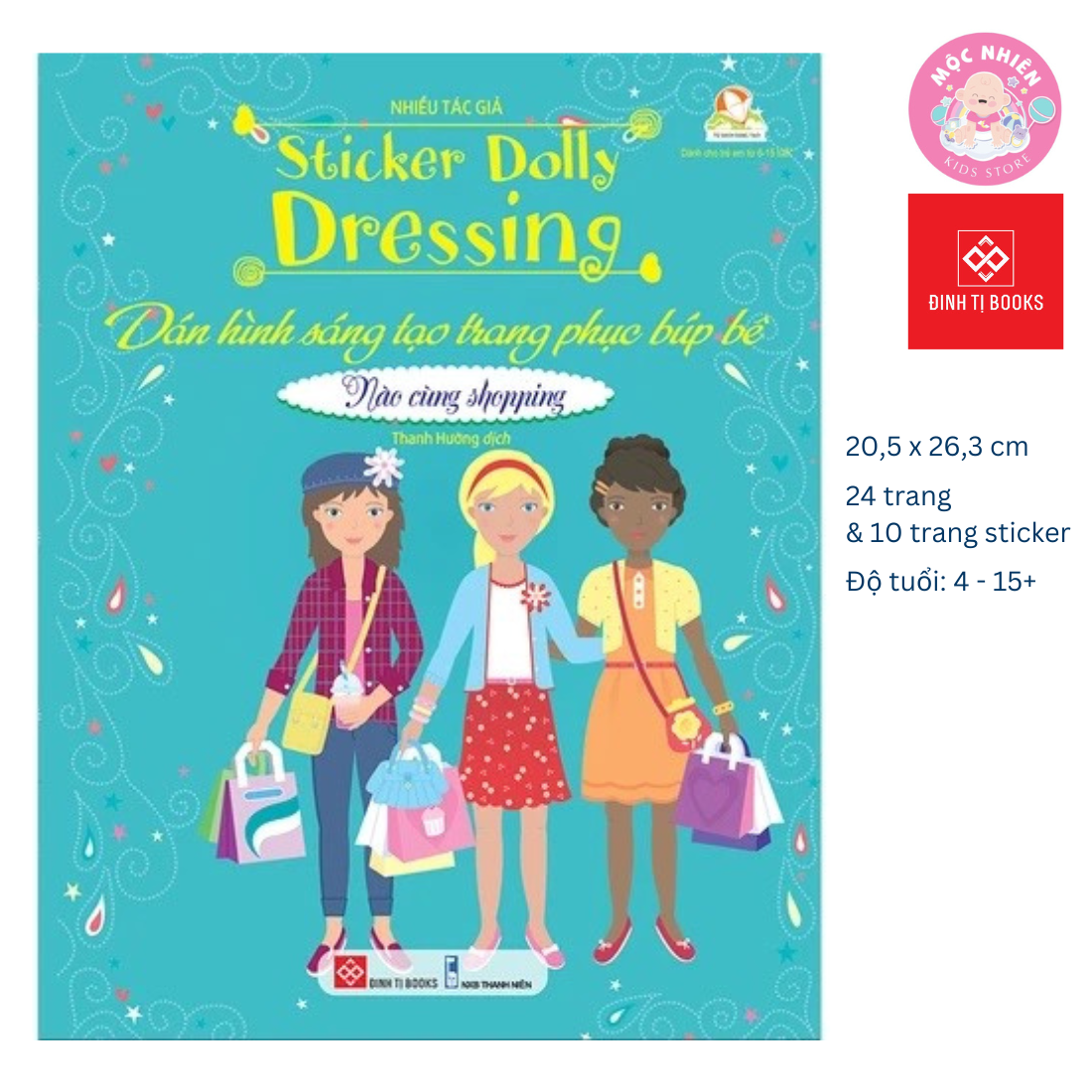 Sách Sticker Bóc Dán Quần Áo Búp Bê Cho Bé Gái - Sticker Dolly Dressing - Đinh Tị