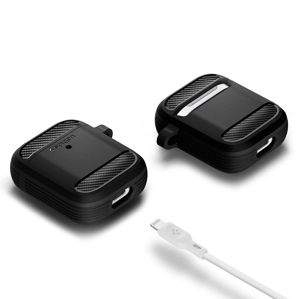 Ốp lưng SPigen Rugged Armor Dành Cho AirPods 1/2  - Hàng Chính Hãng