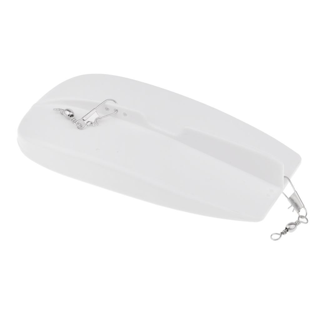 2x Artificial Bait Adjustable Weight Fishing Planer Trolling Diving Board Black White