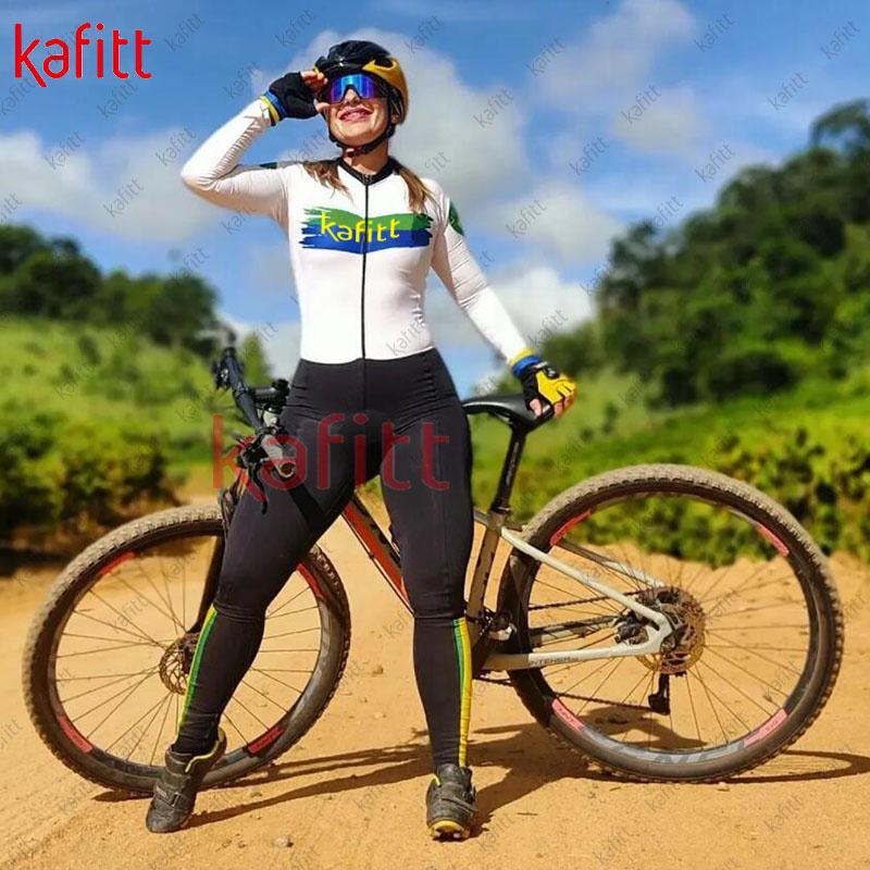 Bộ quần dài tay dài tay Trang phục đạp xe 2023 Bộ đồ đạp xe ngoài trời mới của phụ nữ Color: kafitt20-1040 Size: XXS