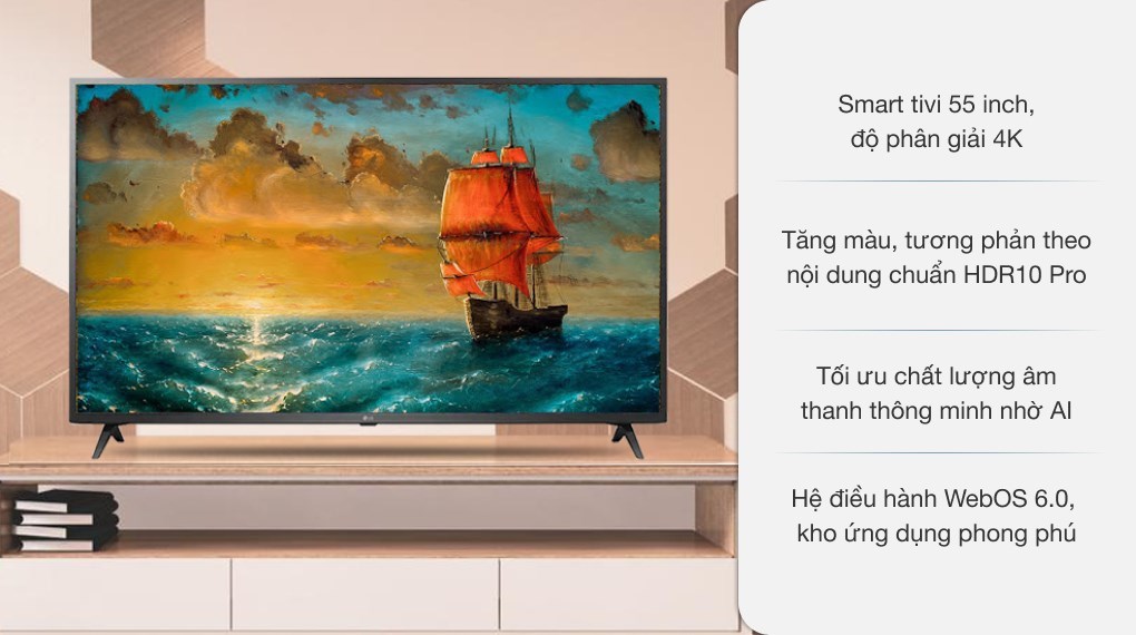 Smart Tivi LG 4K 55 inch 55UP7550PTC- Hàng Chính Hãng