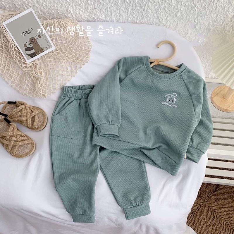 Bộ Dài Tay giữ nhiệt ấm cho bé trai bé gái 6-15kg