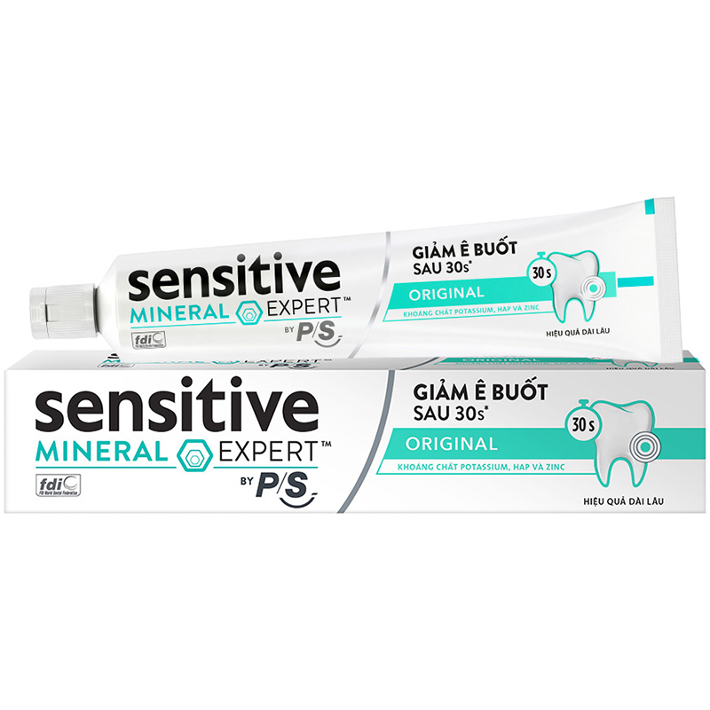 Bộ 3 Hộp Kem Đánh Răng P/S Giảm Ê Buốt Sau 30 Giây Sensitive Mineral Expert Original Với Tác Động Từ Khoáng 100G