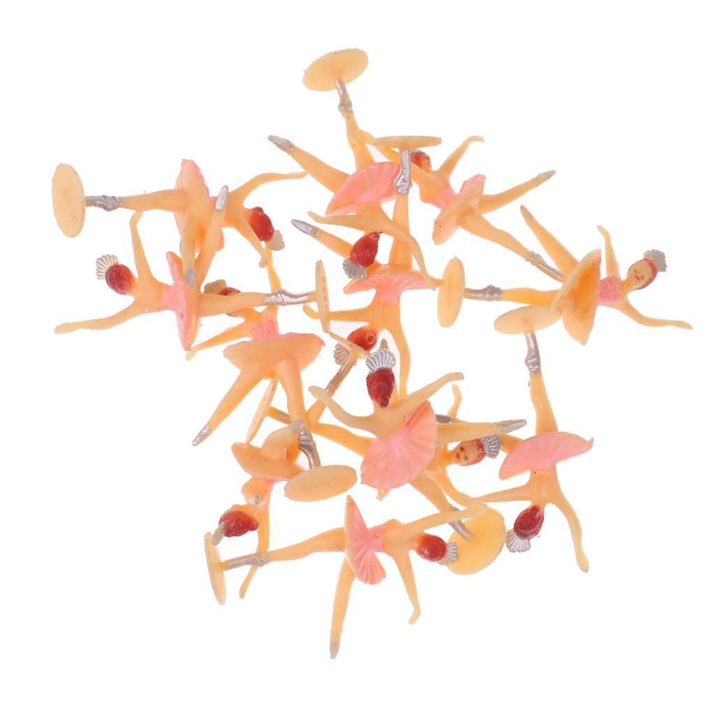 12pcs Mini Ballet Girl Baby Shower Favors Party Decoration Crafts Pink