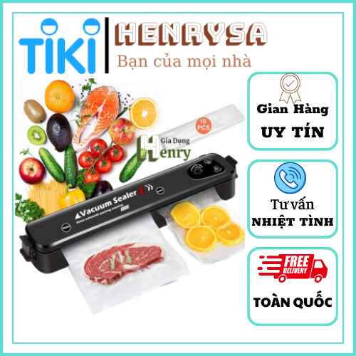 Máy Hút Chân Không Kèm Hàn Miệng Túi Vacuum Sealer Bảo Quản Thực Phẩm Tiện Lợi Tặng Kèm Túi Hút - Hàng chính hãng