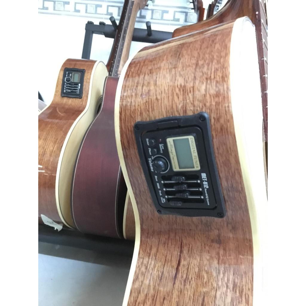 BỘ KHUYẾCH ĐẠI ÂM THANH EQ GUITAR MET B12 - tặng dây 3 mét - tích hợp tuner - gắn thùng đàn