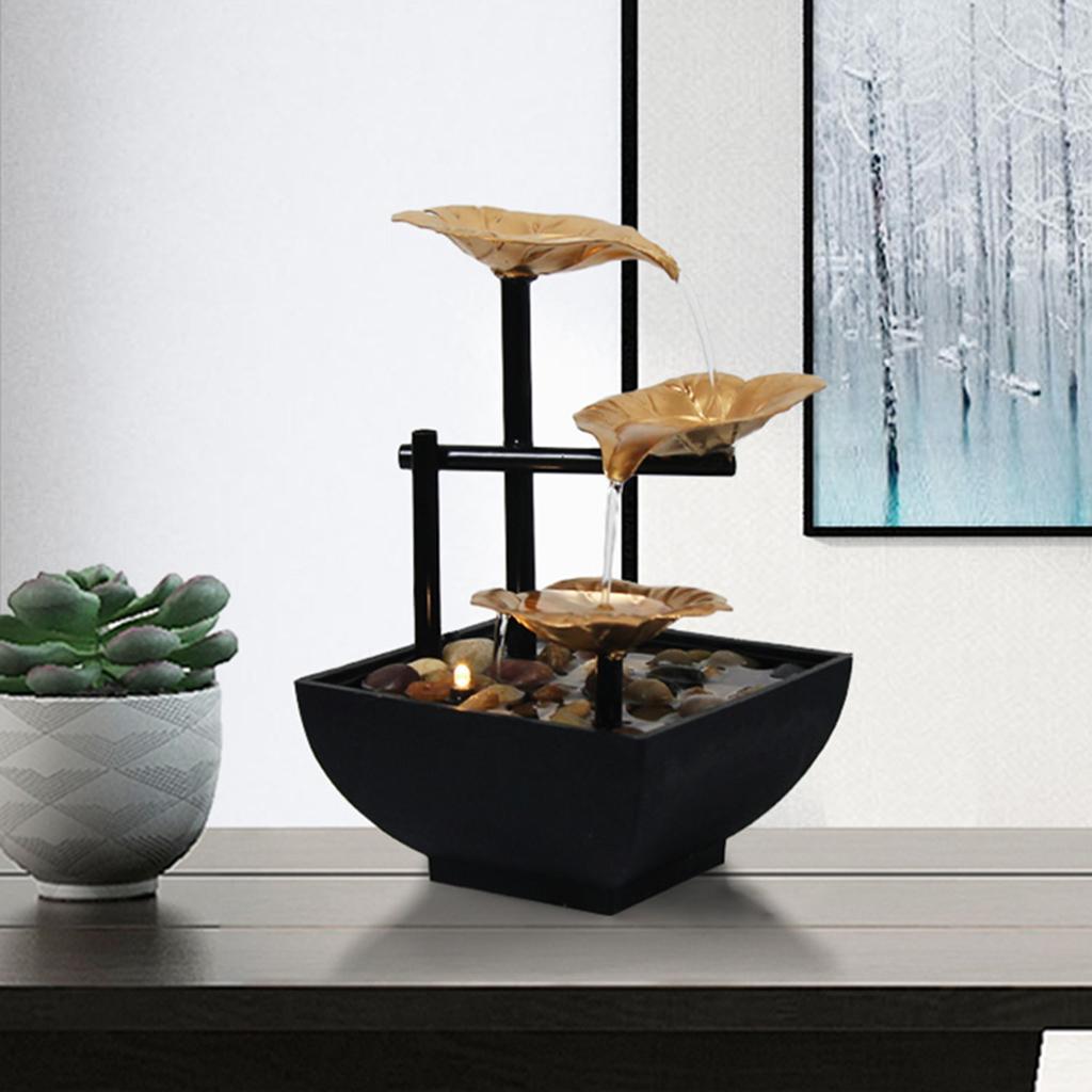 Waterfall Fountain Chinese Meditation Office Bedroom Living Room Decor