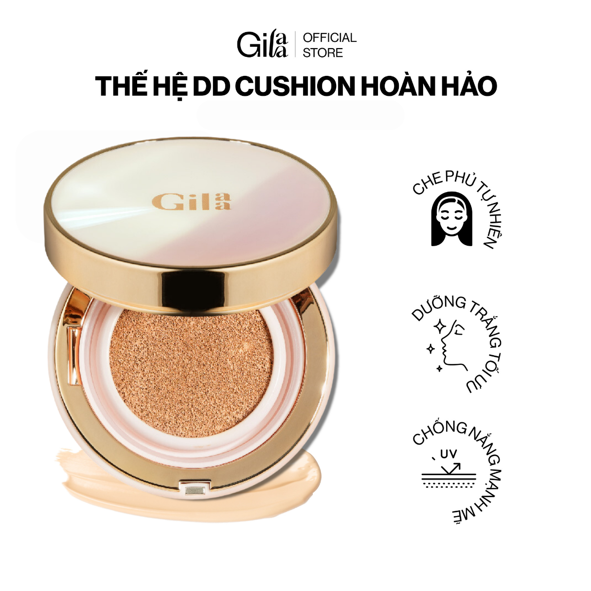 Phấn nước GILAA LONG WEAR DD CUSHION - SPF50+/PA+++ (1 lõi x 13g)