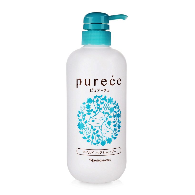 Dầu gội Naris Purece Mild Hair Shampoo Nhật Bản 550ml tặng kèm móc khoá