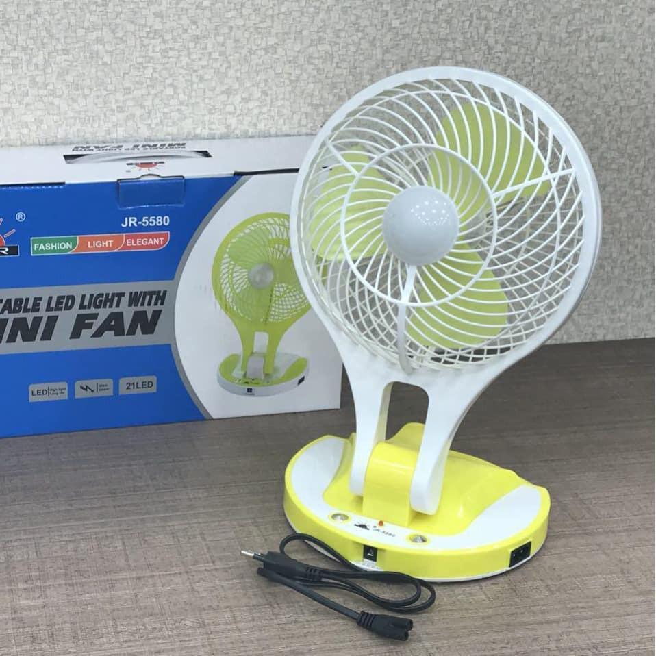 Quạt Đèn Sạc Tích Điện Mini Fan JR 5580.