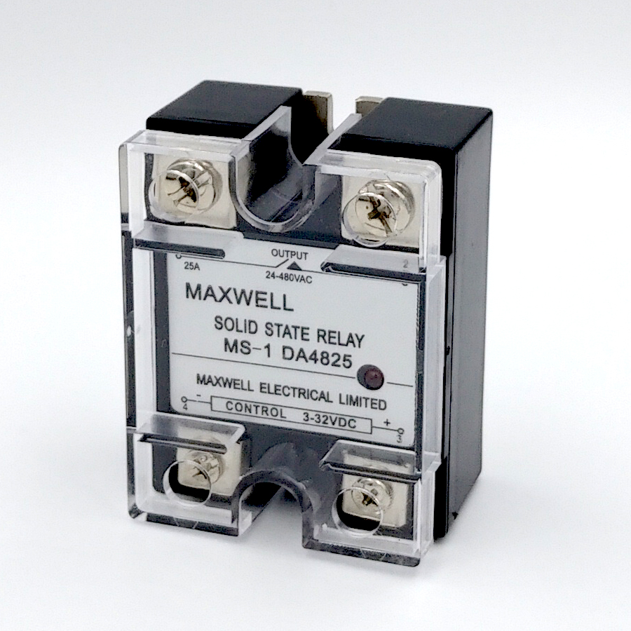 Rơ le bán dẫn (SSR) Maxwell 25A, 24-480 VAC MS-1DA4825