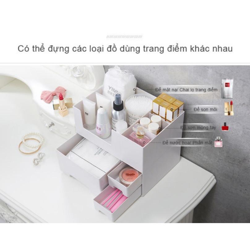 Tủ sắp xếp vật dụng bàn trang điểm đẹp mắt White Lucian