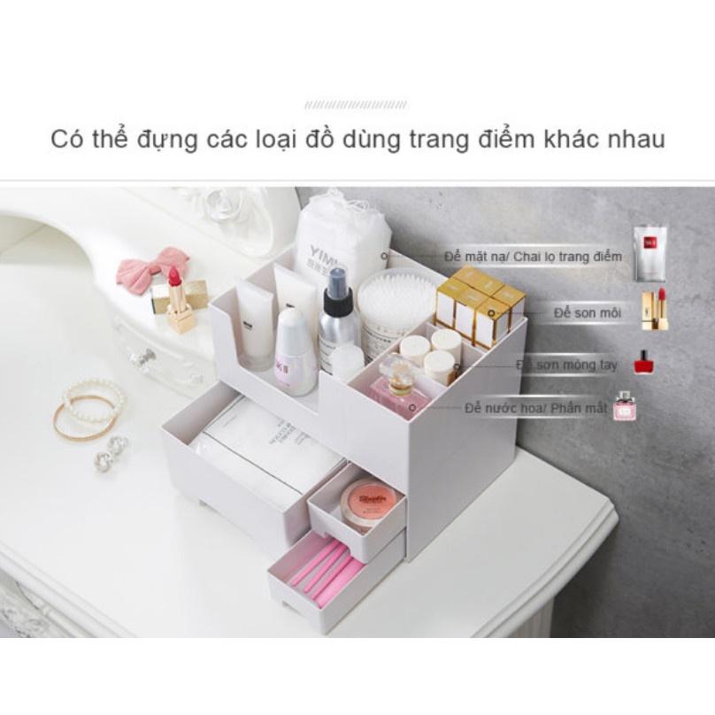 Tủ sắp xếp vật dụng bàn trang điểm đẹp mắt White Lucian 