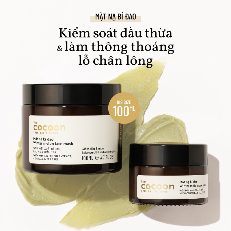 Mặt nạ bí đao  giảm dầu  và mụn ẩn Cocoon Winter Melon Face Mask