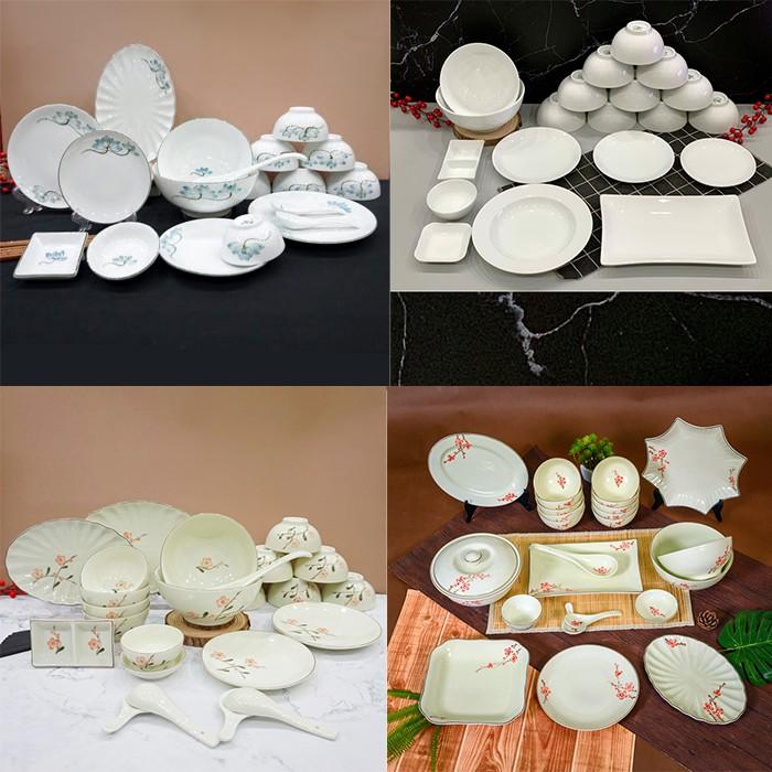 Bộ bát đĩa sứ cao cấp cho gia đình bộ đồ ăn