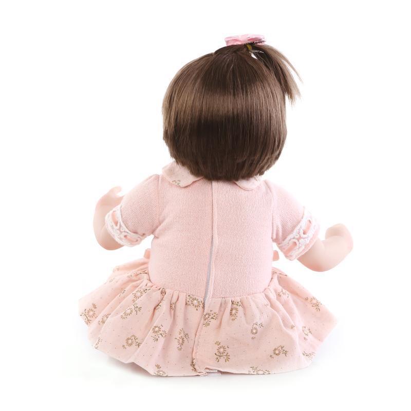 Búp Bê Tái Sinh Thân Gòn Mềm Mại Tóc Dài Môi Dầy 60 cm 204inch Reborn Vinyl Long Hair Doll