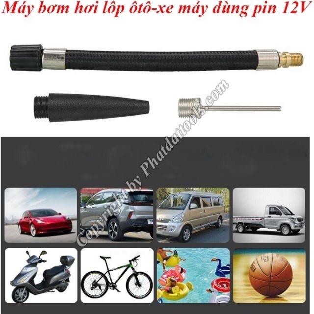 Máy bơm hơi lốp đa năng 12V-Bơm nhanh-Điều chỉnh áp suất bơm-Tự ngắt khi đủ áp