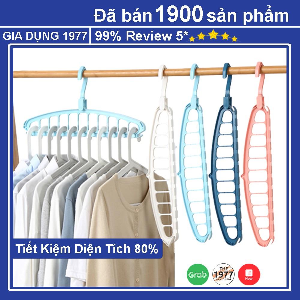 Móc Treo Quần Áo Đa Năng Cao Cấp Thông Minh 11 Lỗ Tiết Kiệm Diện Tích Đến 80%, Xoay 360 Độ Tiện Lợi