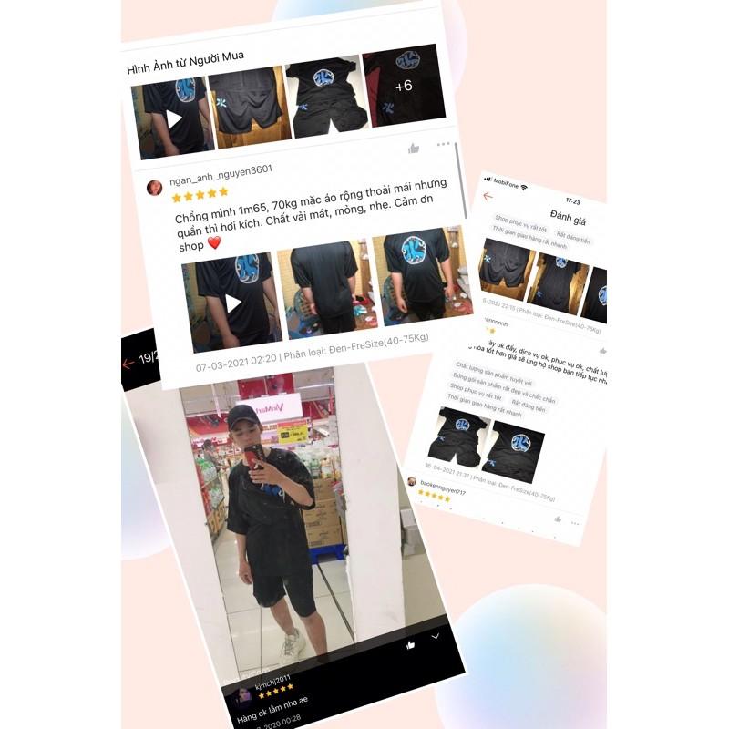 Đồ Bộ Đùi Nam, Nữ Form Rộng Unisex In Chữ Nho