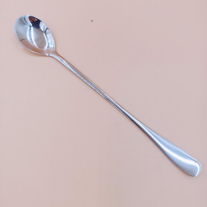 Thìa muỗng inox cán dài uống sinh tố, trà chanh mẫu trơn không gỉ cao cấp