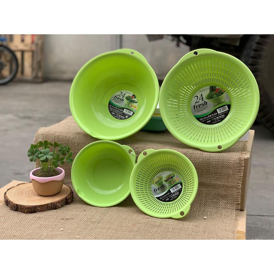 BỘ RỔ NHỰA KÈM CHẬU NỘI ĐỊA NHẬT BẢN