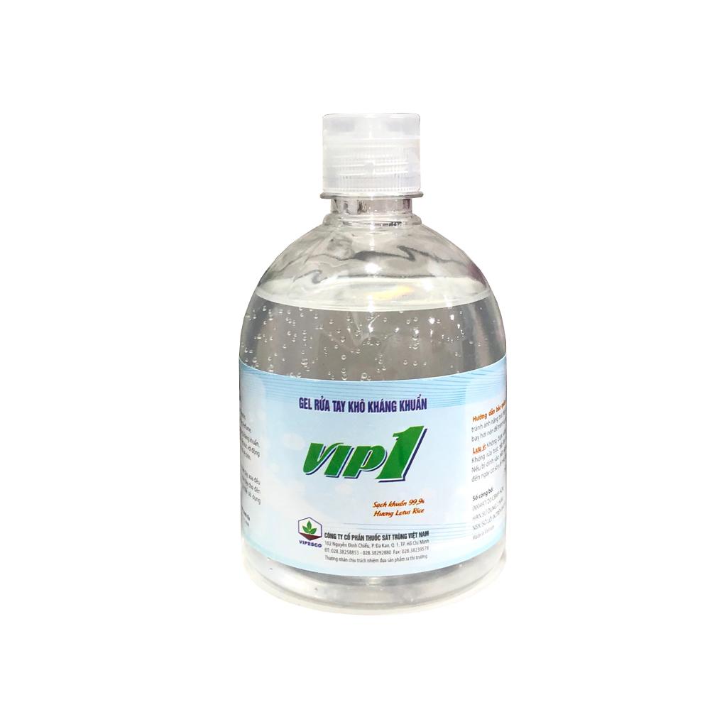 Gel Rửa Tay Khô, Gel Rửa Tay Kháng Khuẩn, Nước Rửa Tay Diệt Khuẩn Vip1 450ml - Bảo Vệ Vượt Trội, Loại Bỏ 99,9% Vi Khuẩn và Cân Bằng Độ Ẩm Cho Da