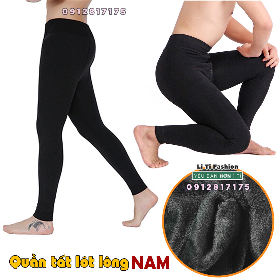 Quần giữ nhiệt nam lót lông  Quần legging nam giữ nhiệt chịu lạnh tốt, mặc vào cực ấm - Quần ấm cho nam