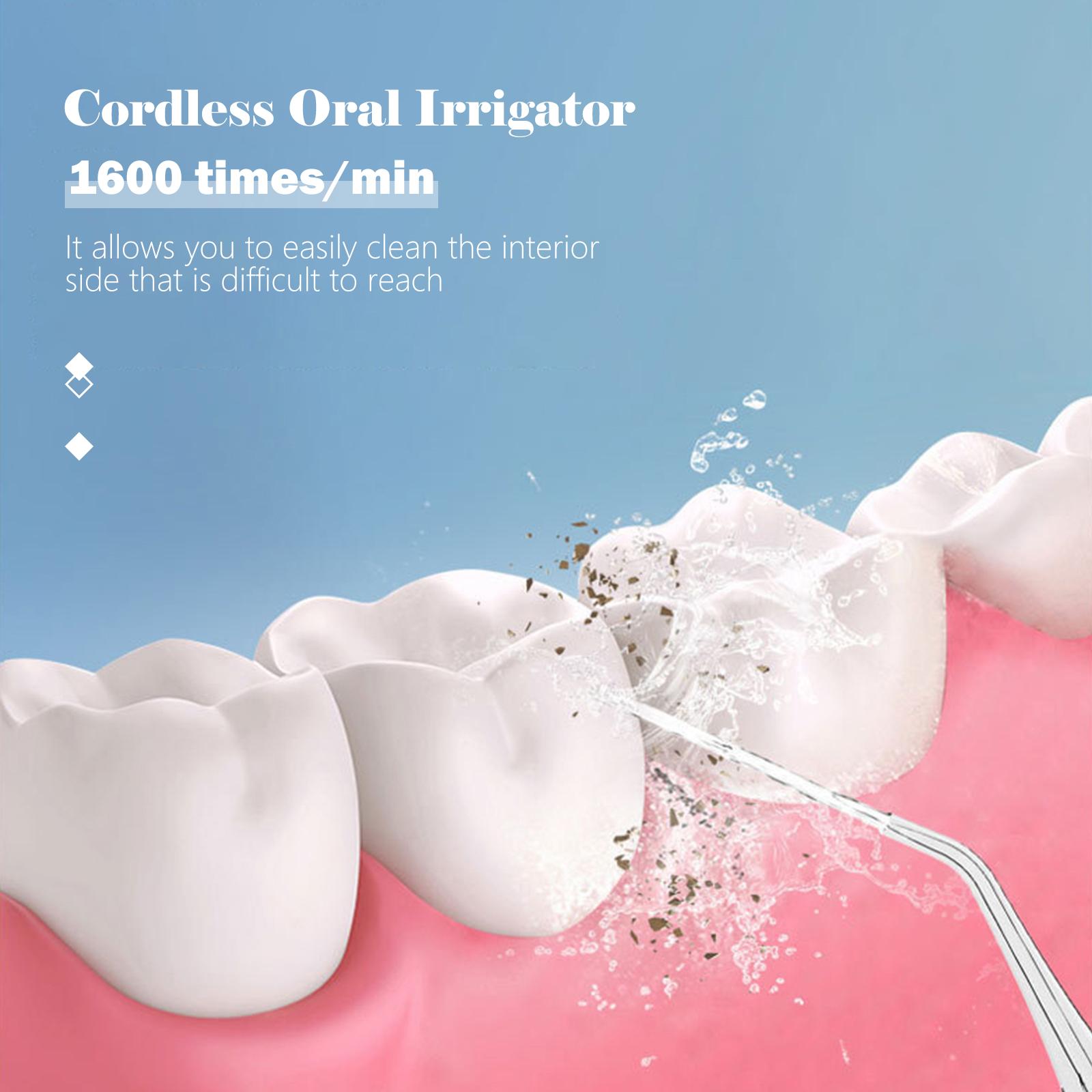 Máy Tăm Nước Làm Sạch Răng Không Dây 3 Chế Độ 220Ml 4 Đầu Phun Tia Có Thể Thay Thế