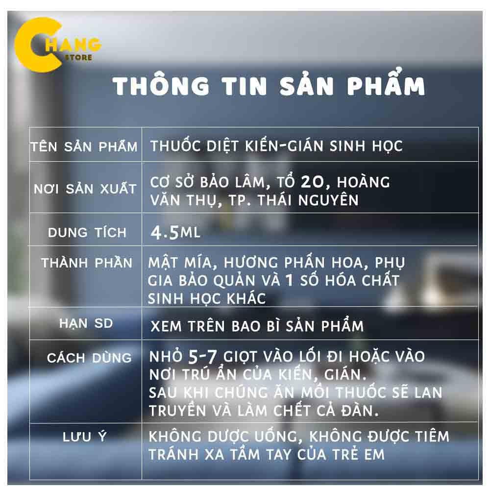 Thuốc Diệt Kiến, Gián Tận Gốc Thành Phần Tự Nhiên Hiệu Quả. An Toàn và Tiện Dụng